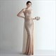 Sheath Column Sequin High Neck Prom Dress With Straps