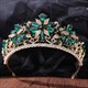 Blatt-Legierungs-Strassstein-Braut-Tiara-Krone