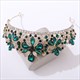Blatt-Legierungs-Strassstein-Braut-Tiara-Krone
