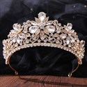 Leaf Alloy Rhinestone Bridal Tiara Crown