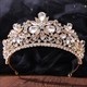 Blatt-Legierungs-Strassstein-Braut-Tiara-Krone