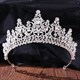 Glitzernde legierte Kristall-Braut-Tiara mit Strassstein-Akzenten