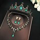 Strassstein-Geburtstagsmädchen-Tiara-Halsketten- und Ohrring-Set