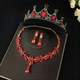 Strassstein-Geburtstagsmädchen-Tiara-Halsketten- und Ohrring-Set