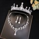 Strassstein-Geburtstagsmädchen-Tiara-Halsketten- und Ohrring-Set