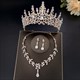 Strassstein-Geburtstagsmädchen-Tiara-Halsketten- und Ohrring-Sets