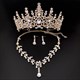 Strassstein-Geburtstagsmädchen-Tiara-Halsketten- und Ohrring-Sets