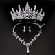 Strassstein-Geburtstagsmädchen-Tiara-Halsketten- und Ohrring-Sets