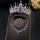 Strassstein-Geburtstagsmädchen-Tiara-Halsketten- und Ohrring-Sets