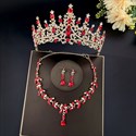 Rhinestone Birthday Girl Tiara Necklace And Earring Sets