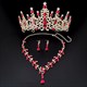 Strassstein-Geburtstagsmädchen-Tiara-Halsketten- und Ohrring-Sets