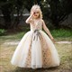 Girls V-Neck Sleeveless Embroidery Birthday Princess Dresses