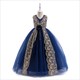 Girls V-Neck Sleeveless Embroidery Birthday Princess Dresses