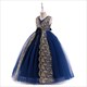 Girls V-Neck Sleeveless Embroidery Birthday Princess Dresses