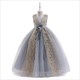 Girls V-Neck Sleeveless Embroidery Birthday Princess Dresses