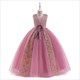 Girls V-Neck Sleeveless Embroidery Birthday Princess Dresses