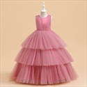 Ärmelloses Geburtstags-Prinzessinnenkleid mit mehrschichtigen Stufen