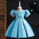 Ruched Bodice Puff Sleeve Birthday Princess Dress