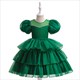 Girls Layered Tiered Puff Sleeve Birthday Princess Dress