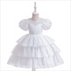 Girls Layered Tiered Puff Sleeve Birthday Princess Dress