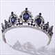 Barocke Braut-Tiara mit Strasssteinen und Kristallen