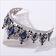 Barocke Braut-Tiara mit Strasssteinen und Kristallen