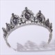 Barocke Braut-Tiara mit Strasssteinen und Kristallen