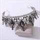 Barocke Braut-Tiara mit Strasssteinen und Kristallen