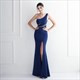 One Shoulder Mermaid Split Front Prom Dress With Beading
