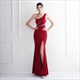 One Shoulder Mermaid Split Front Prom Dress With Beading