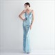 Sequin V-Neck Spaghetti Strap Mermaid Backless Prom Dress