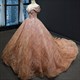 Off The Shoulder Beaded Lace Applique Prom Dress