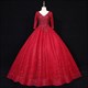 V-Ausschnitt Ballkleid Prom Dress mit Perlen und Spitzenapplikationen und Ärmeln