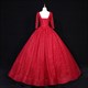 V-Ausschnitt Ballkleid Prom Dress mit Perlen und Spitzenapplikationen und Ärmeln
