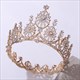 Baroque Beaded Bridal Tiara In Round
