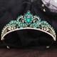 Barocke Braut-Tiara aus Kristall mit Strass-Akzenten