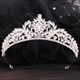 Barocke Braut-Tiara aus Kristall mit Strass-Akzenten