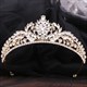 Barocke Braut-Tiara aus Kristall mit Strass-Akzenten