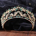 Tiare de mariée princesse baroque feuille en strass