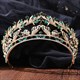 Baroque Leaf Rhinestone Princess Bridal Tiara