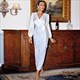 Sequin V-Neck Long Sleeves Split Back Evening Dresses