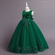 Vintage Lace Embellished Princess Flower Girl Dress With Flowers