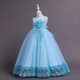 Vintage Lace Embellished Princess Flower Girl Dress With Flowers