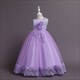 Vintage Lace Embellished Princess Flower Girl Dress With Flowers