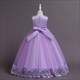 Vintage Lace Embellished Princess Flower Girl Dress With Flowers