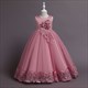 Vintage Lace Embellished Princess Flower Girl Dress With Flowers