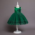 Robes de fillette d'honneur princesse d'anniversaire ornées de dentelle