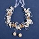 Legierungs-Haarreif-Mit-Perlen-Ohrringen-Set-Blumen-Haarband