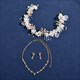 Handmade Pearl Headband Necklace Earring Set