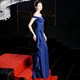 Off The Shoulder Split Front Prom Dress With Cascading Ruffles